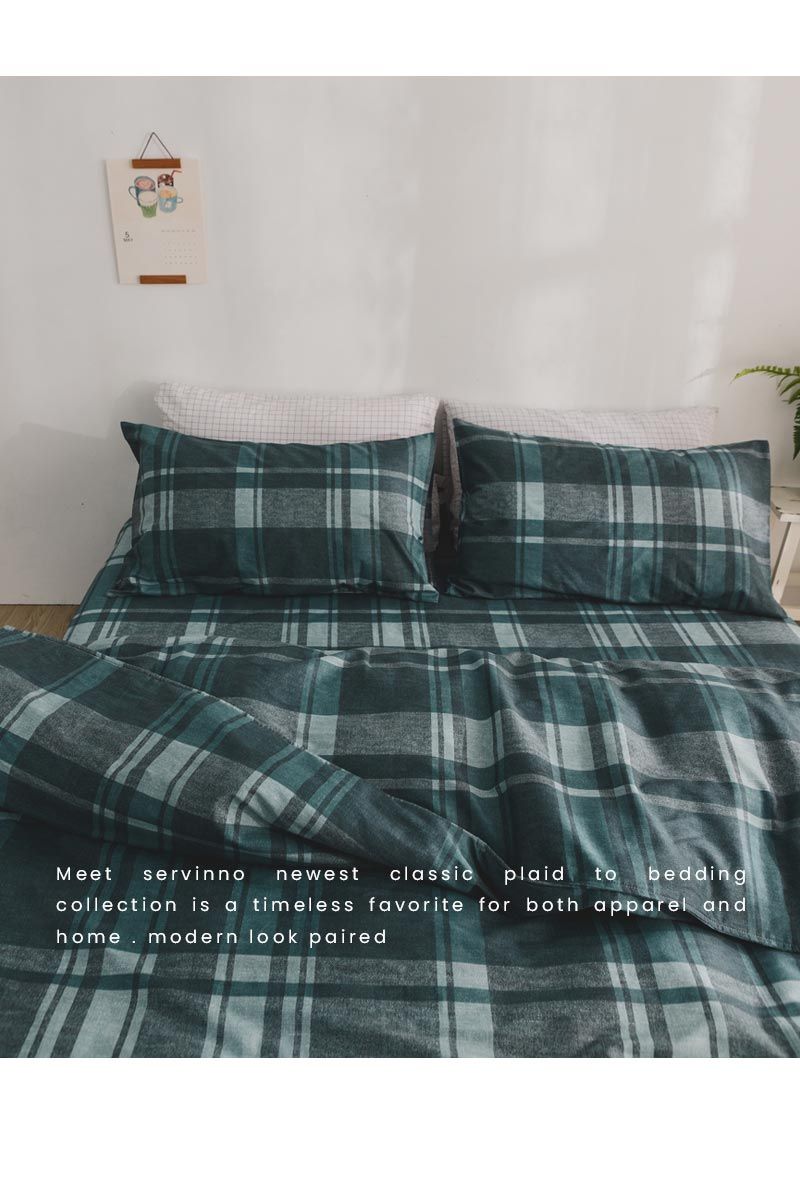 Meet servinno newestclassic plaid to beddingcollection is a timeless favorite for both apparel andhome modern look paired