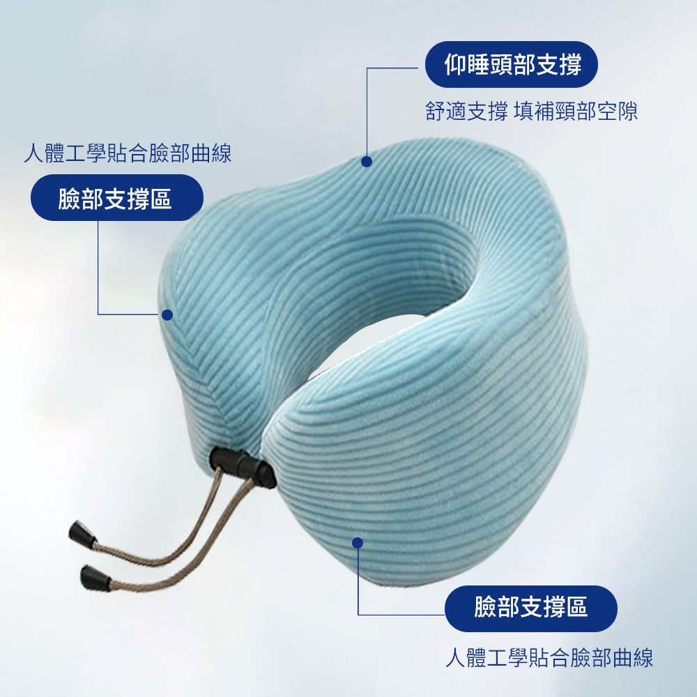 AOAO 慢回彈記憶棉U型枕 辦公午睡枕 午睡神器 防落枕 護頸枕 飛機枕 靠枕