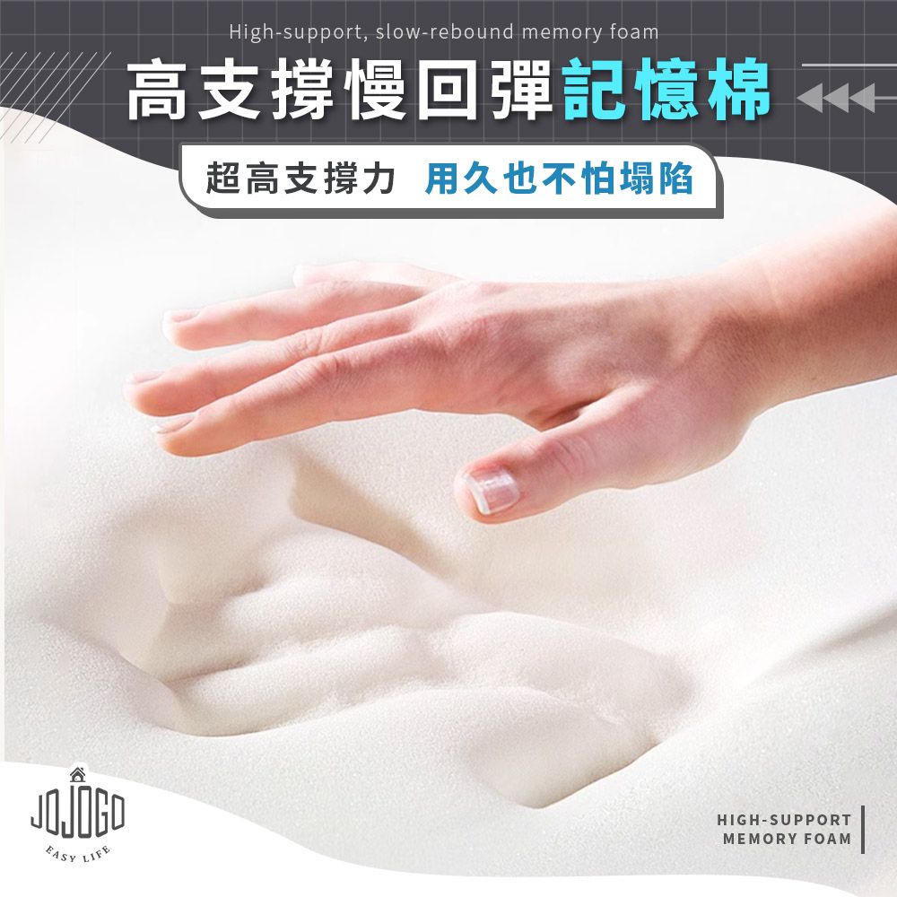 EASYLIFEHigh-support, slow-rebound memory foam高支撐慢回彈記憶棉超高支撐 用久也不怕塌陷HIGH-SUPPORTMEMORY FOAM