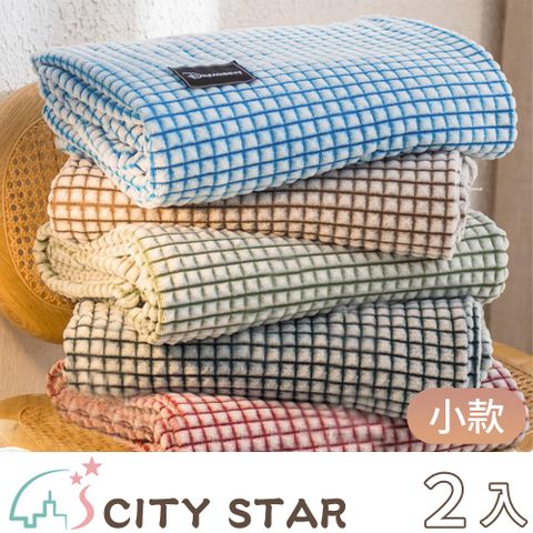 【CITY STAR】日式簡約牛奶絨蓋毯3色(100cm*70cm)-2入
