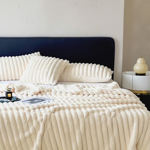 純色雙面兔毛絨雲朵被-雙人150×200cm 毛毯 毯子 沙發毯 空調毯 法蘭絨毯