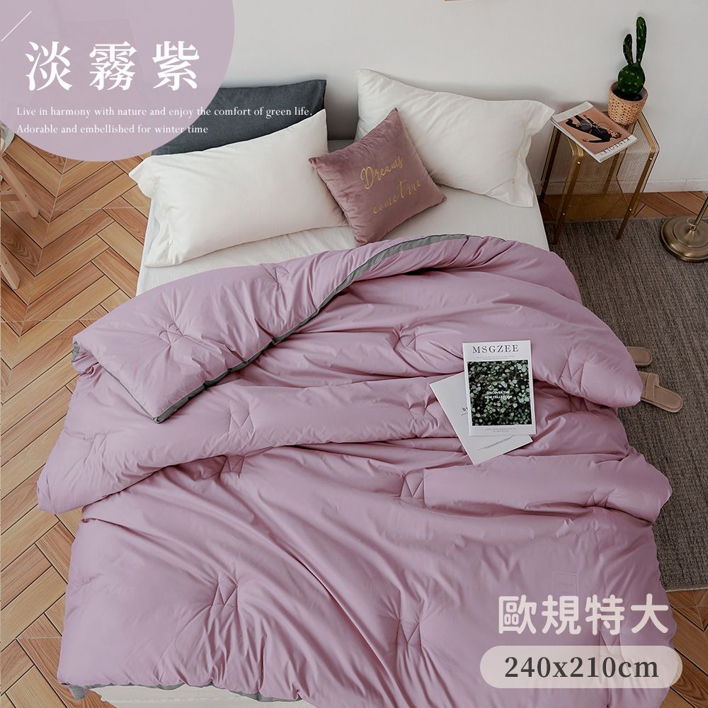 BELLE VIE  歐規特大 韓版雲朵絨 厚鋪棉保暖可水洗冬被 (240x210cm)多色任選