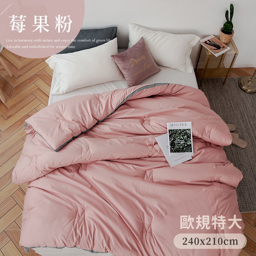 BELLE VIE  歐規特大 韓版雲朵絨 厚鋪棉保暖可水洗冬被 (240x210cm)多色任選