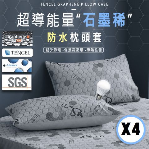 MIT頂級破千熱銷專利石墨稀可水洗獨立筒枕頭飯店枕頭 SUD-J(4入組)