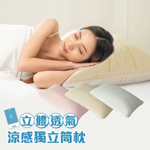 寢室安居 Zero Heat立體透氣涼感彈力獨立筒枕(台灣製造)