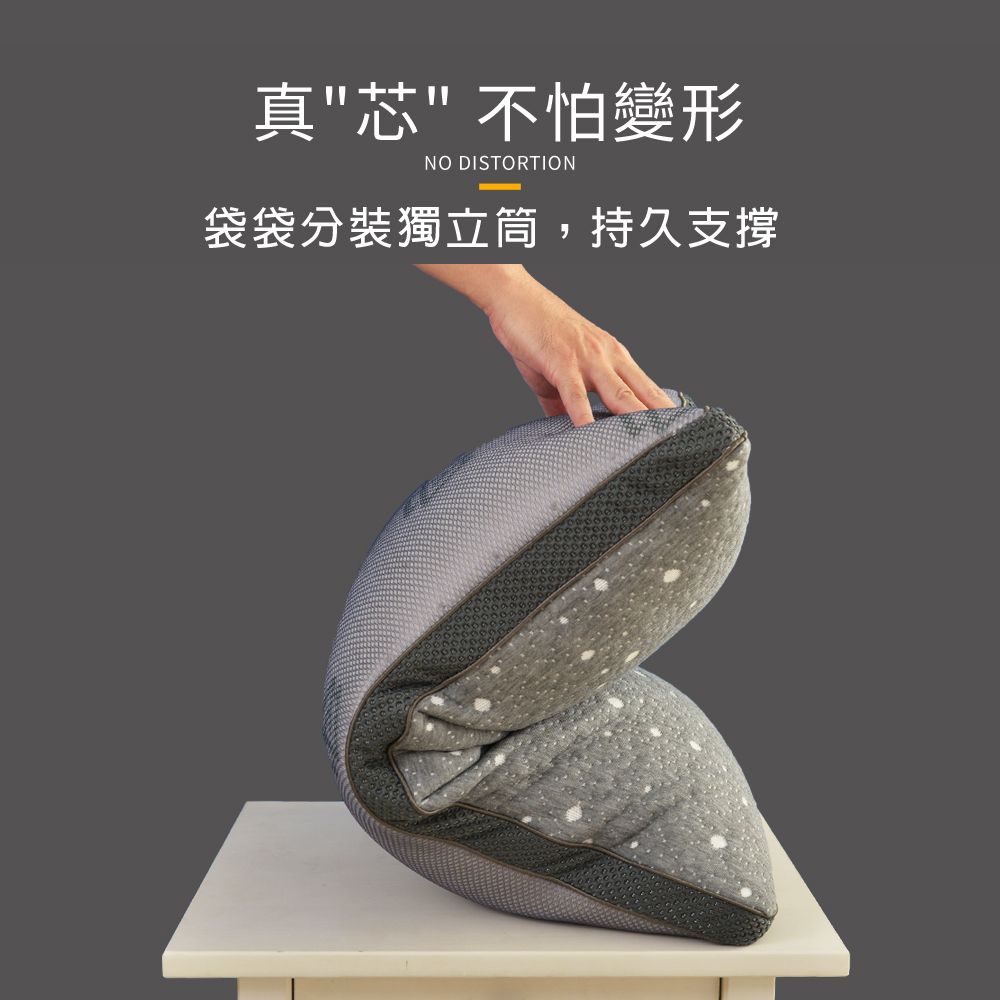 LooCa 石墨烯醒腦枕2入(抗菌+乳膠+三段式獨立筒枕)