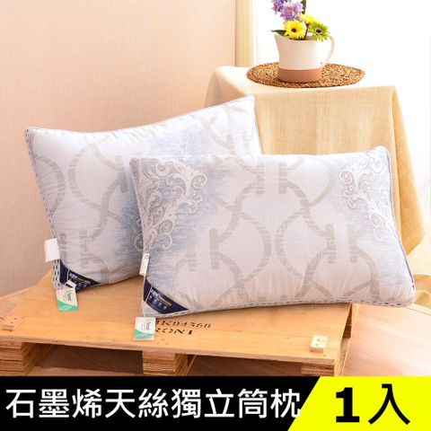 LooCa 石墨烯親膚抗菌三段式獨立筒枕1入