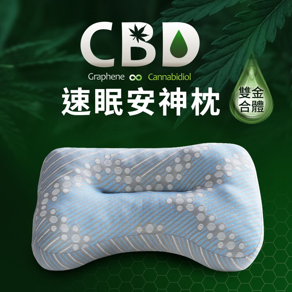 LooCa  石墨烯CBD科技速眠安神枕1入 (涼感版)