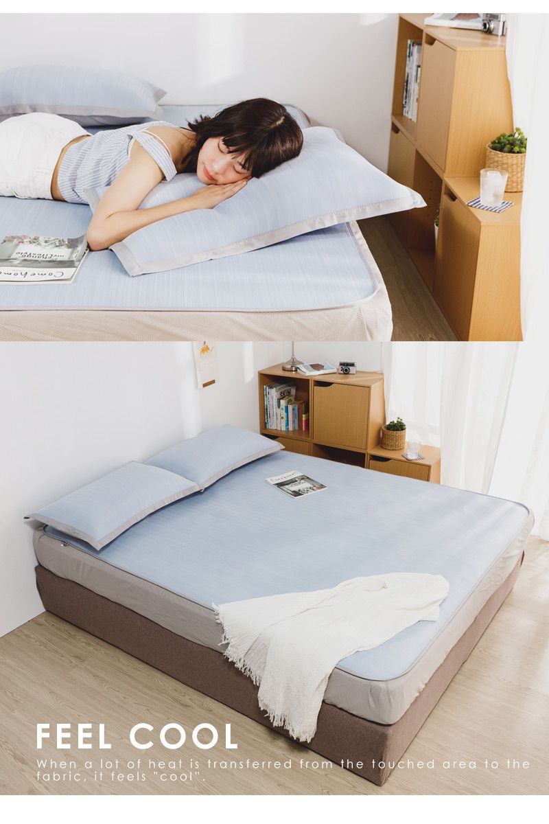 FEEL COOLWhen a lot of heat is transferred from the touched area to thefabric it feels cool