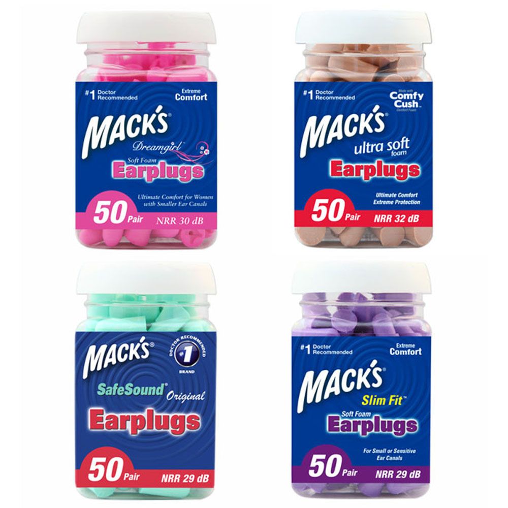 Mack's 美國 Macks 泡棉耳塞 50副裝 防噪音 飛行 游泳 適用 