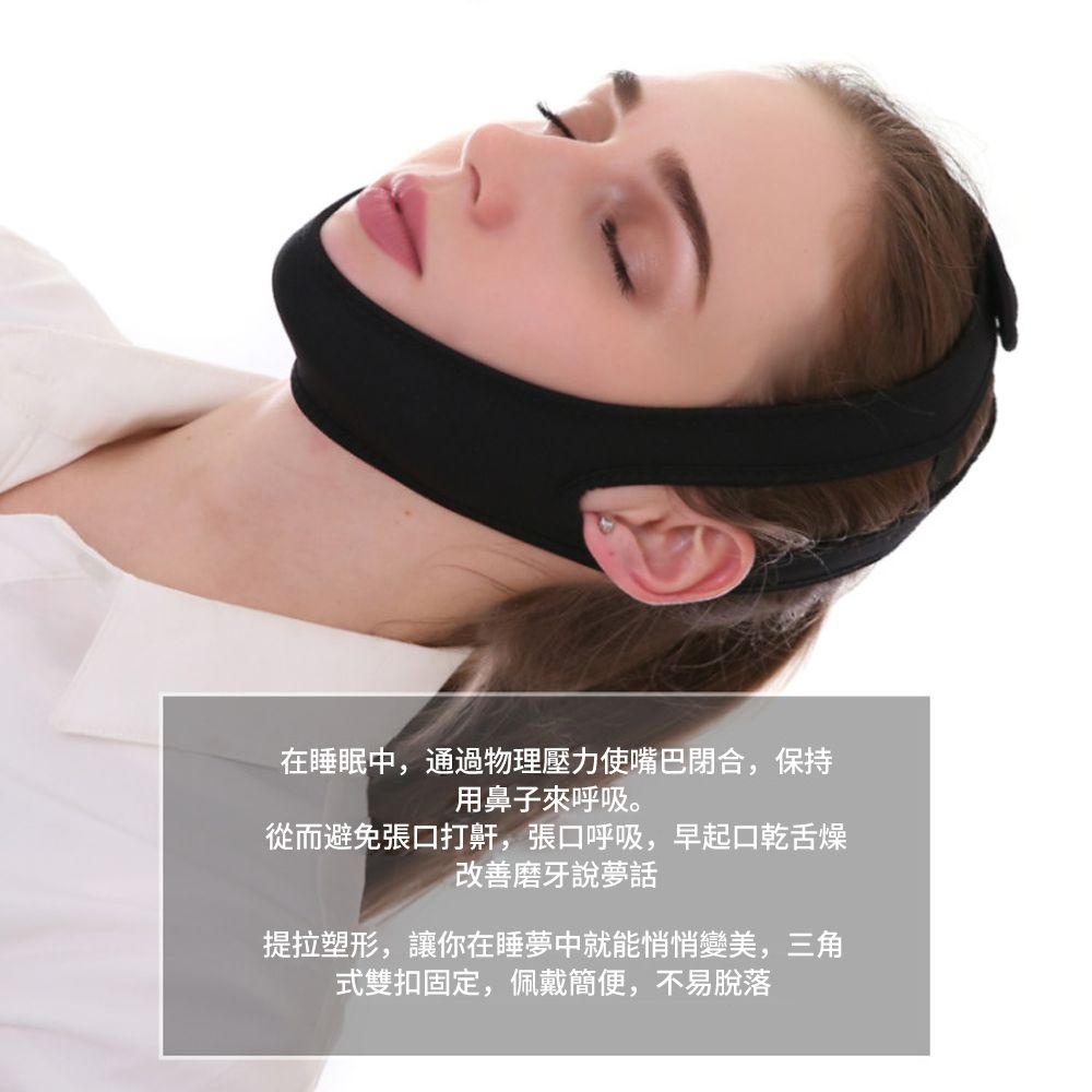  FitGuard 防打呼止鼾瘦臉帶 下巴固定托帶 托臉帶助眠器 張口呼吸矯正帶 物理式緊致提拉