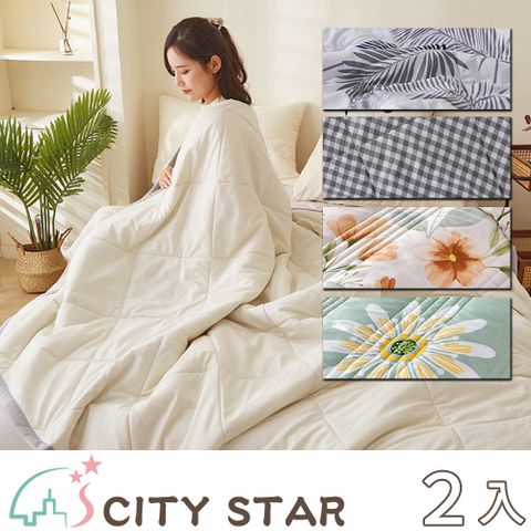 CITY STAR 清涼舒適夏季水洗棉涼被(單人被)-2入