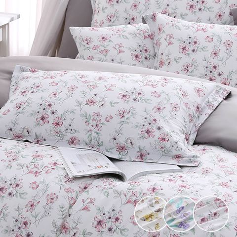 鴻宇 天絲棉300織 多款任選 歐式壓框枕套2入