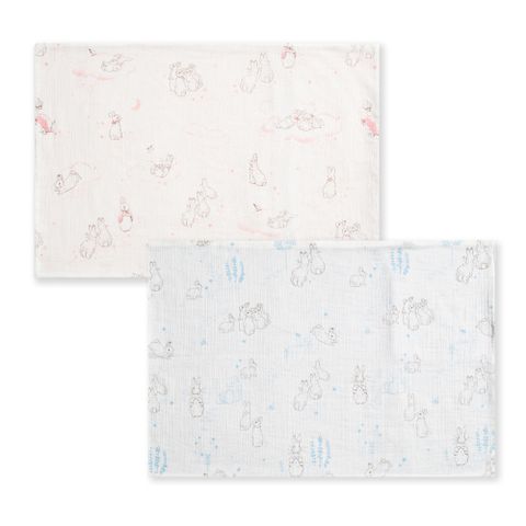 【奇哥】比得兔天絲泡泡紗枕套 70 x 48cm(枕頭套 嬰兒枕頭套 透氣枕套 四季枕套)