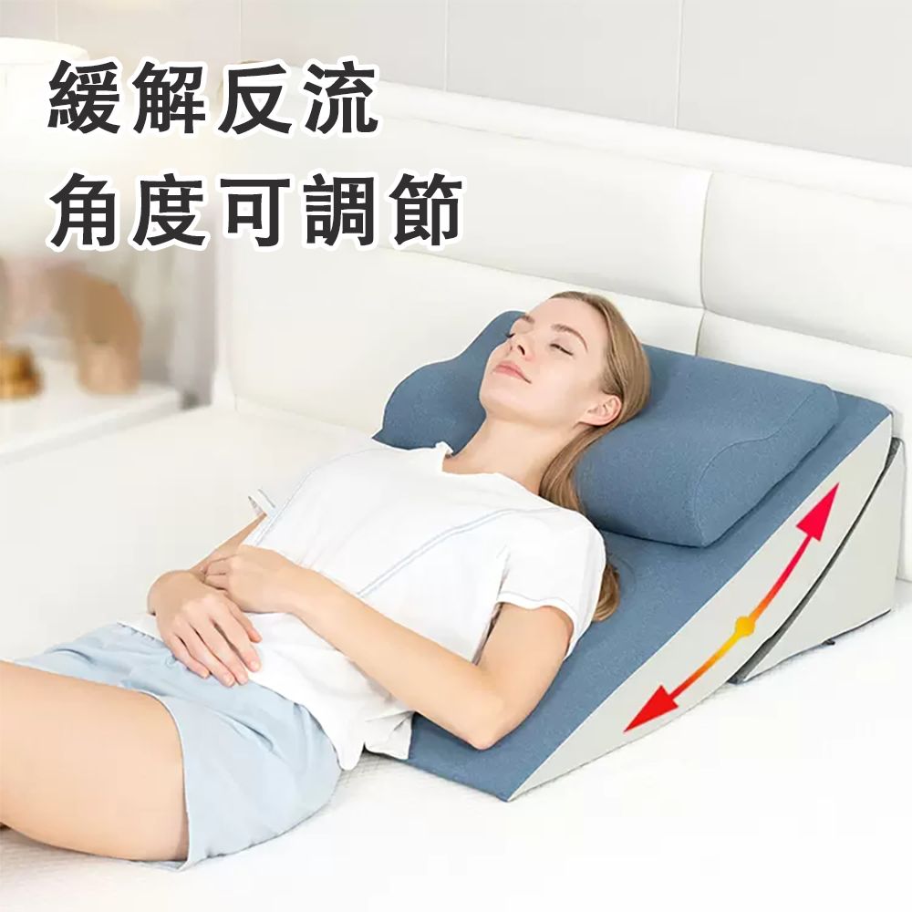  老人護理大靠背 床頭靠墊枕 三角枕斜坡墊 胃食管防反流反酸枕 斜躺墊 記憶棉靠背墊 護理靠枕 單斜坡B款