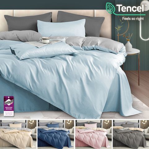 J-bedtime 頂級天絲石墨烯吸濕排汗兩用被床包組(單/雙/加大/特大)