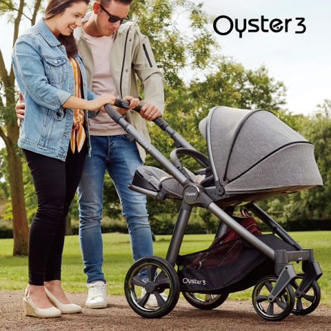 OYSTER3雙向嬰幼兒手推車-水星銀
