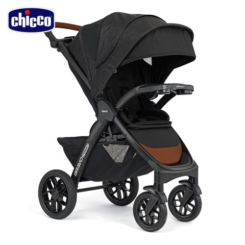 chicco Bravo極致完美手推車領航版-飆風悍黑+限時加贈好禮