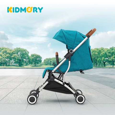 KIDMORY 輕量秒收嬰兒推車 - 藍綠KM-688-BU