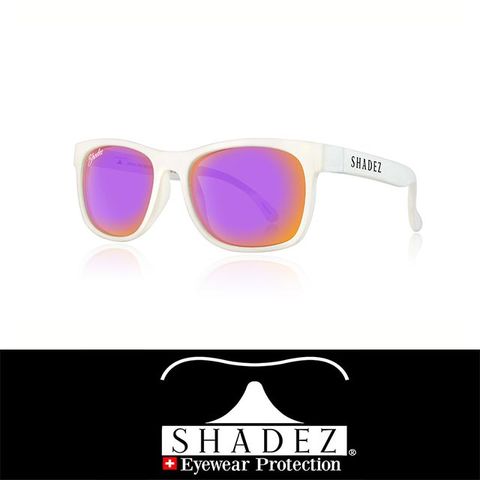 SHADEZ 頂級偏光太陽眼鏡 白框新潮紫 3-7歲 SHZ412