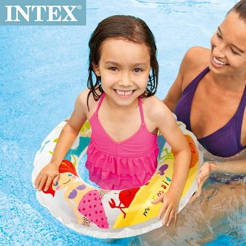 INTEX 卡通游泳圈 61cm(圖案隨機) 適用6~10歲 (59242)
