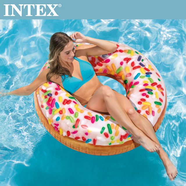 INTEX 糖果DONUT游泳圈114cm(56263)