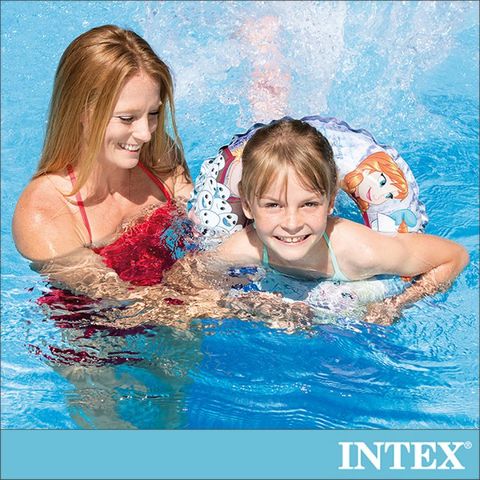 【INTEX】冰雪奇緣ELSA-游泳圈51cm適用3-6歲(圖案隨機) (56201)
