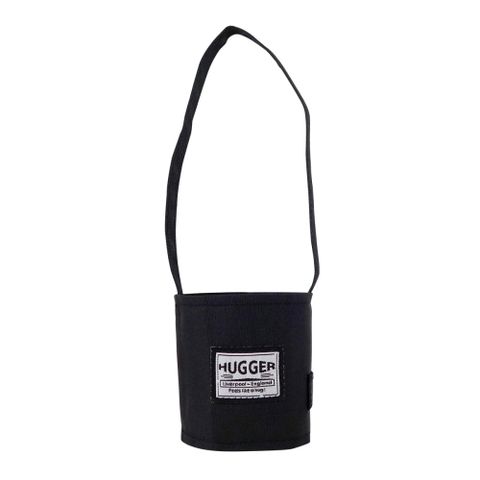英國【Hugger】輕便手搖杯飲料提袋-黑色(咖啡隨身杯熱飲早餐杯冷飲環保)