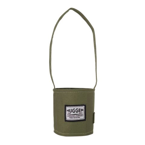 英國【Hugger】輕便手搖杯飲料提袋-軍綠色(咖啡隨身杯熱飲早餐杯冷飲環保)