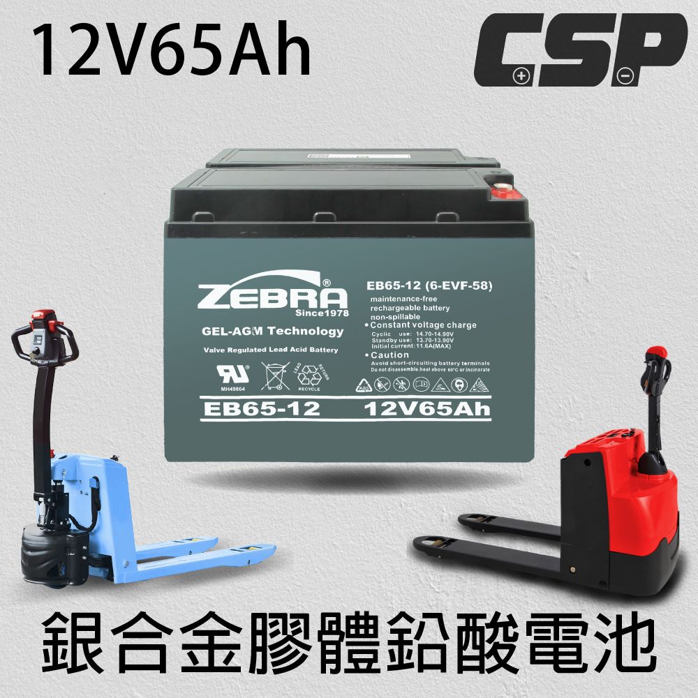 CSP】EB65-12 銀合金膠體電池12V65A - PChome 24h購物