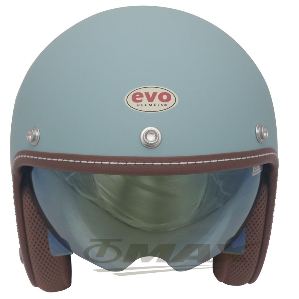 EVO ALISA皮革復古半罩安全帽CA-312+贈1附耳罩+長鏡片+免洗內襯套6入