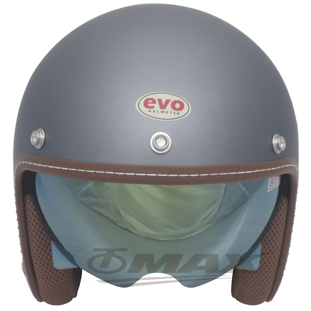 EVO ALISA皮革復古半罩安全帽CA-312+贈1附耳罩+長鏡片+免洗內襯套6入