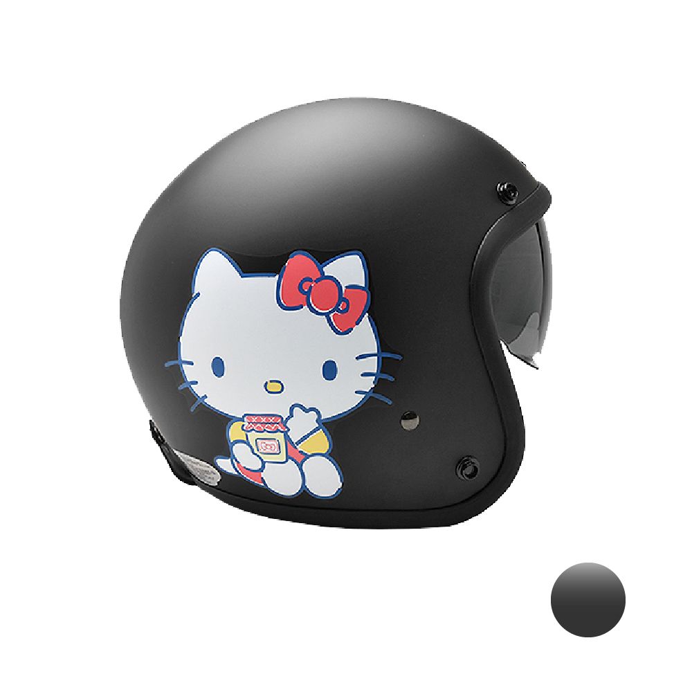 iMini 良品生活 果醬Kitty 內墨鏡騎士帽(安全帽騎士精品機車族摩托車3/4罩式)