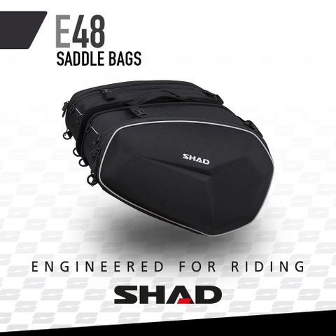 SHAD E48 可擴充式 半硬式馬鞍包 (左+右一組)