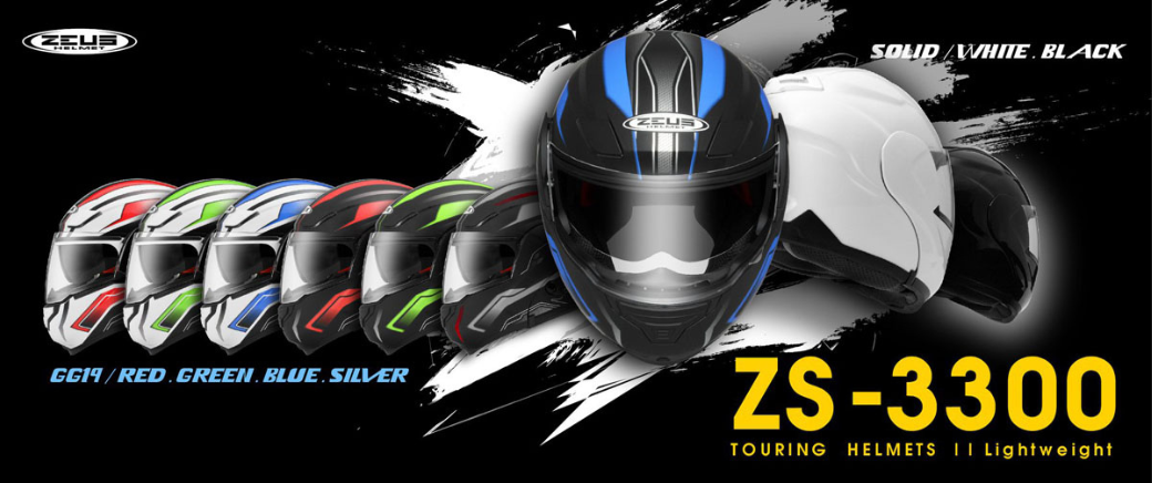 RED GREEN BLUESILVER/. BLACKZS-3300TOURING HELMETS  Lightweight