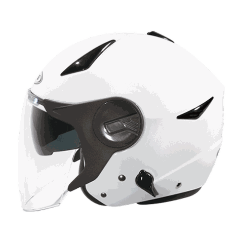 【ZEUS】ZS-612A素色(白) 3/4罩安全帽 半罩式