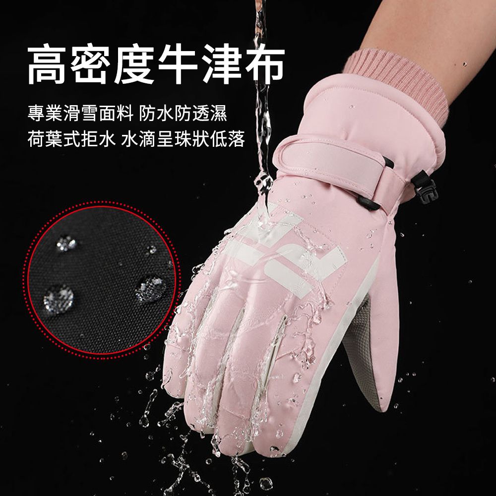 E.Co 極地防水滑雪手套 保暖手套 觸屏手套 加絨防寒手套