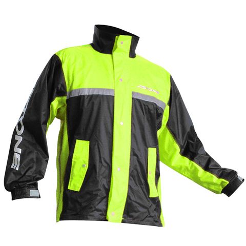 ●雨季必備●【ASTONE】RA-502(黑/螢光黃)兩件式運動型雨衣