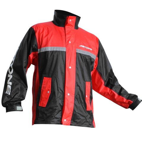 ●雨季必備●【ASTONE】RA-502(黑/紅)兩件式運動型雨衣