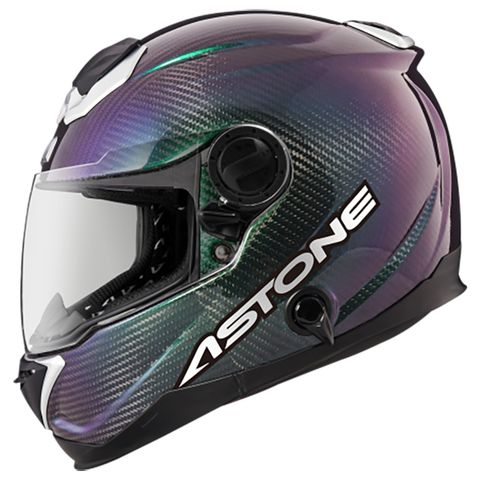 ●熱銷碳纖維帽款●【ASTONE】GT-1000F透明碳纖/變色龍 藍綠紫