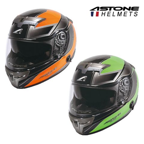 【ASTONE】ASTONE GTR 素黑N19橘/N19綠 碳纖維航太材質 全罩式安全帽