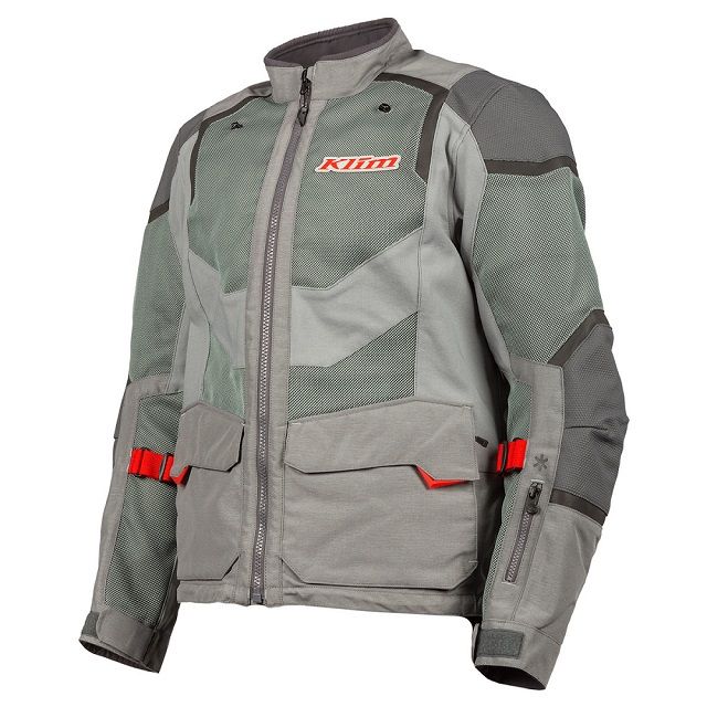 Klim 【美國】BAJA S4 防摔夾克 - 通風透氣/D3O防護/耐磨強化- 灰/紅色 COOL GRAY - REDROCK