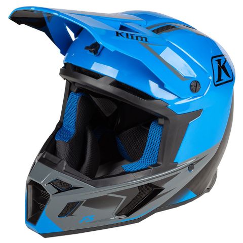 Klim 【美國】F5 ECE 碳纖維越野帽 LEGION ELECTRIC BLUE LEMONADE