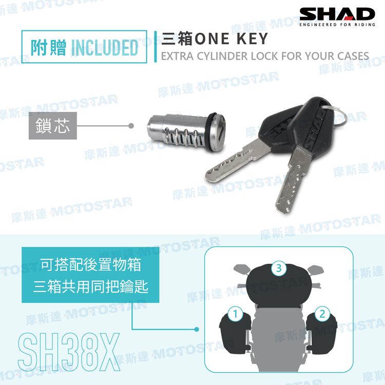 達 1三箱ONE KEY附贈 INCLUDED 摩斯達 SHADENGINEERED FOR RIDINGEXTRA CYLINDER LOCK FOR YOUR CASES摩斯達 TOSTAR摩斯達 TAR摩斯達 MO鎖芯OSTAR摩斯達 MOTAR摩斯達 R摩斯達 MOTOSTA摩斯達 M 可搭配後置物箱MOTOSTAR摩斯達 MOTOSTAR三箱共用同把鑰匙摩斯達 MOTOS3 1SH38X2斯達 MOTOS TA摩斯MOTOSTA摩斯