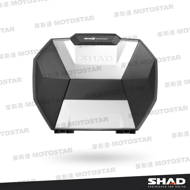 SHAD SH38X 摩托車側置物箱-可擴充式 ALUMINIUM鋁製外觀  (左+右一組)