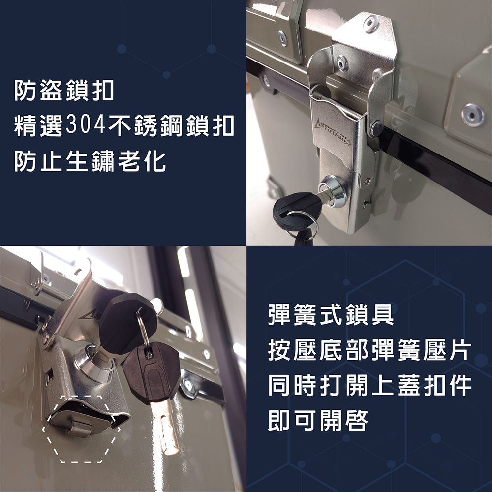 Astutain 阿斯圖坦 【Astutain】阿斯圖坦 23L 塑合金烤漆車尾箱 機車後箱 機車後備箱 機車置物箱 機車行李箱(火焰紅)