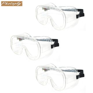 (3入組)台灣PHOTOPLY氣密式防飛沬眼罩180度透明安全眼鏡PG-169防飛沫眼鏡防塵眼鏡警消防護眼鏡