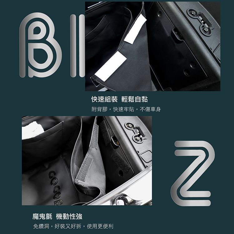 GOGOBIZ 夠夠比吉 SYM Jet S 125/Jet SR/Jet SL系列 機機車置物袋 機車巧格袋 分隔收納 (機車收納袋 巧格袋)