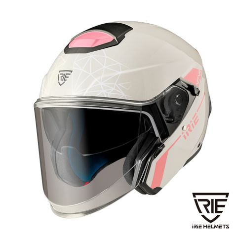 IRIE HELMETS 【IRIE】NOVA 2.0 全新上市 快拆全熱壓內襯鏡片超大導流進氣孔防水條藍芽孔緊急穿脫DOT《BL5-TRIX 白》