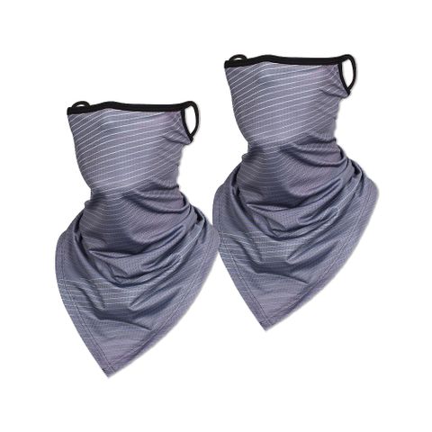(2袋)生活良品-防曬抗UV勁涼感冰絲吸濕排汗護頸圍脖掛耳三角巾面罩(2色可選)1入/袋